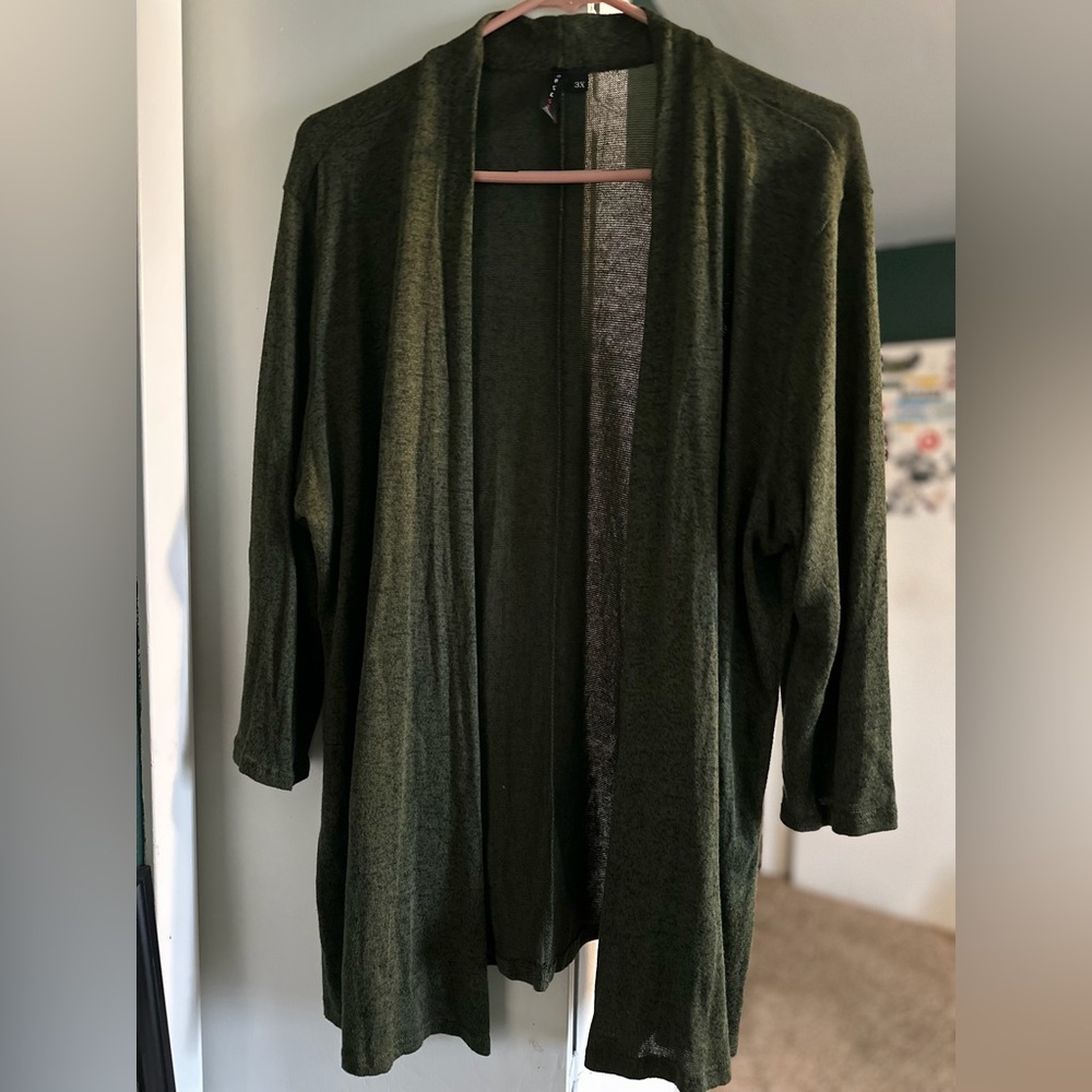 🎈🎈👉🏽HOLD Olive Green Open-Front Cardigan